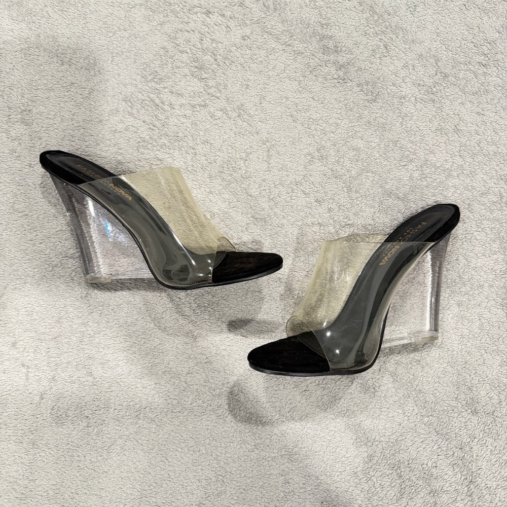 Fashion Nova clear heels
